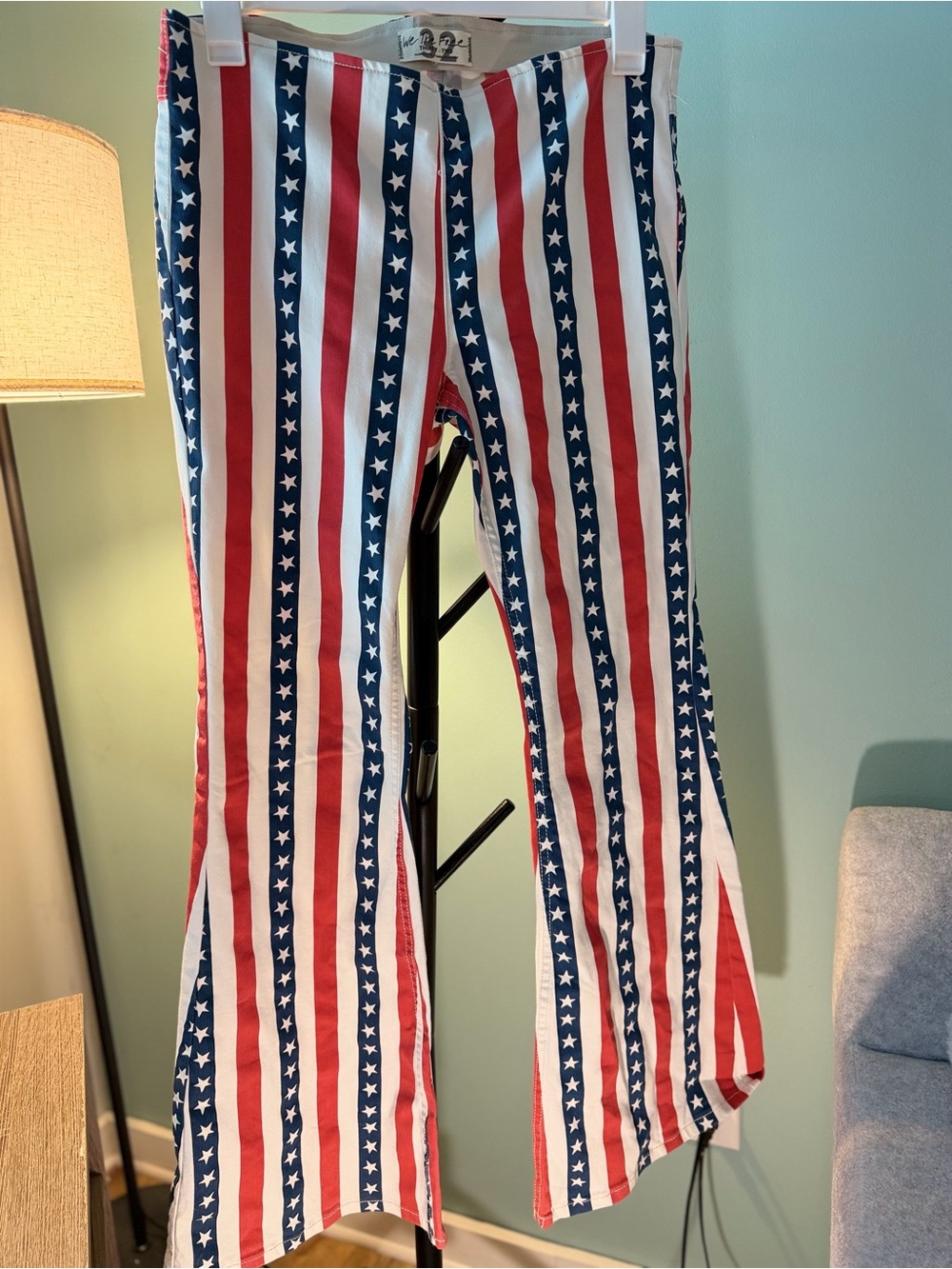 Free People We The Free American Flag Flare Pants